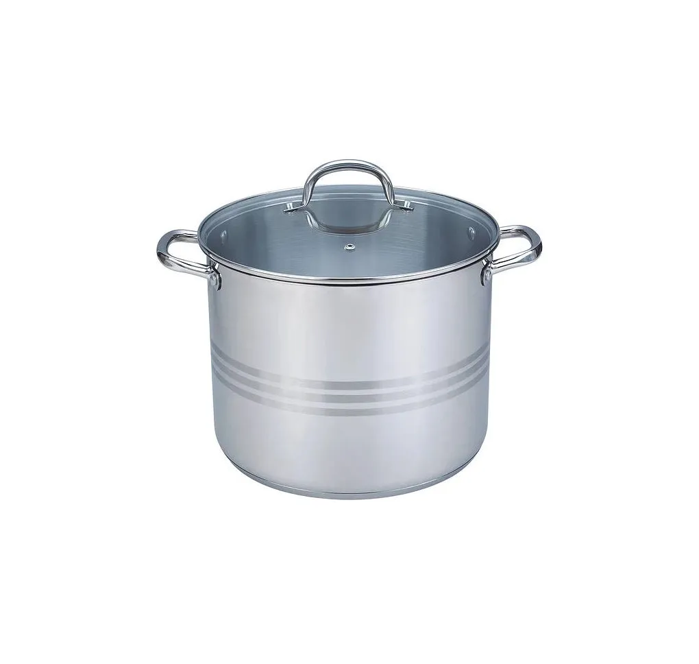 -Ollas en Acero Inoxidable c/Tapa de vidrio de diferentes Capacidades T&K-