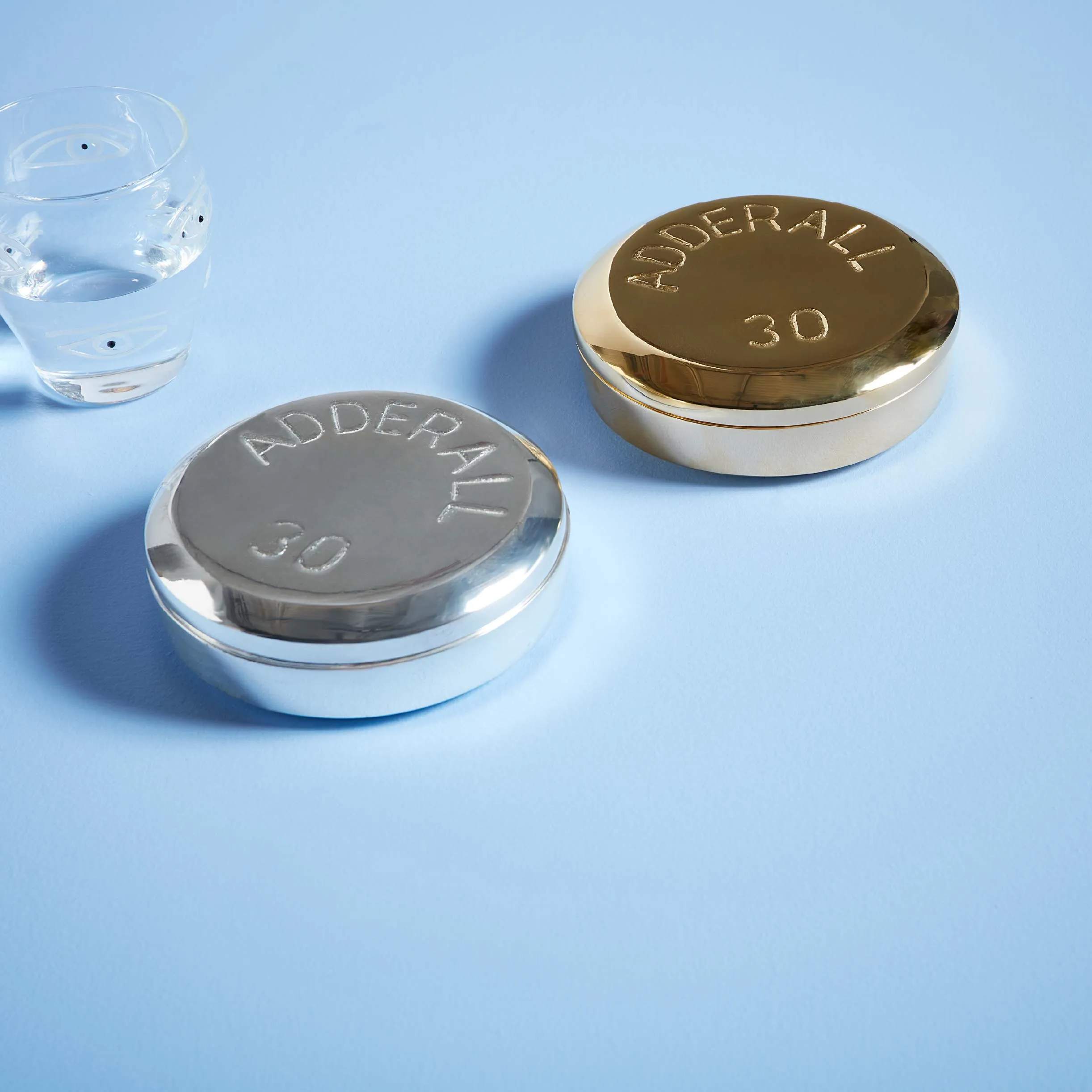 Adderall Pill Box | Brass