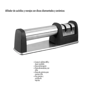 Afilador de cuchillos y navajas con discos diamantados y cermicos Lyt