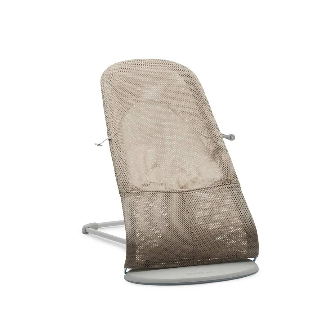 BabyBjorn Balance Soft Mesh Baby Bouncer - Grey Frame - Grey Beige