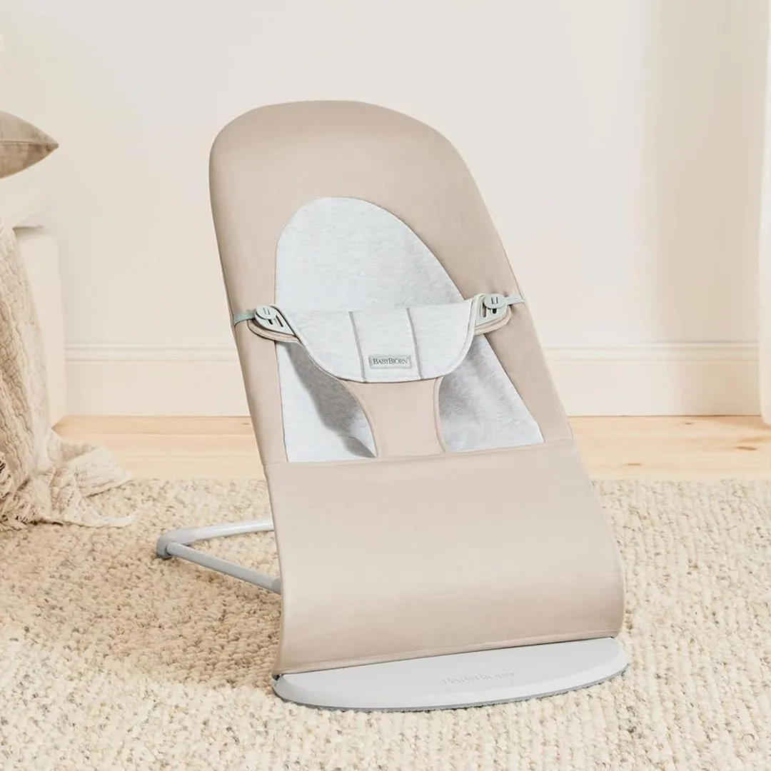 BabyBjrn Balance Soft Baby Bouncer - Beige/Grey - Woven/Jersey