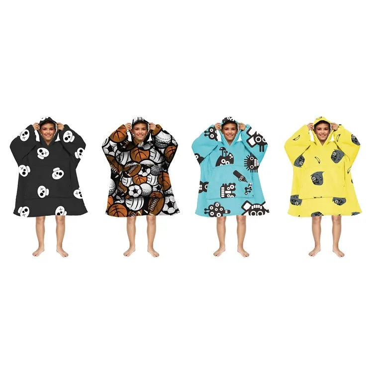 Boys Cuddle Hoodie, Print 1, 4 Asstd Designs