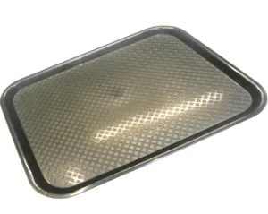 Charola Fast Food plastica Negra 14 X18 "