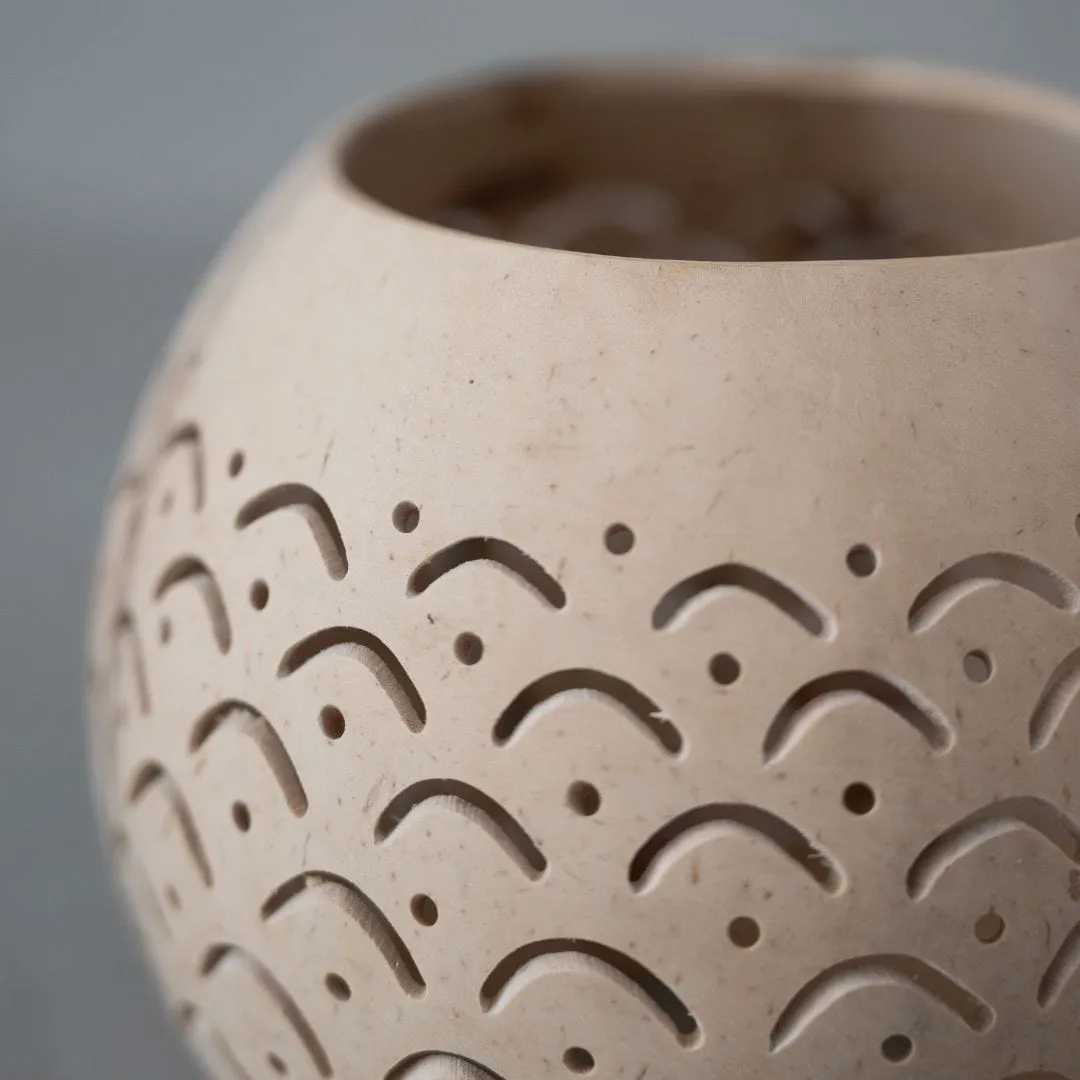 Coconut Tealight Holder | Natural 12x10cm Zoco Home