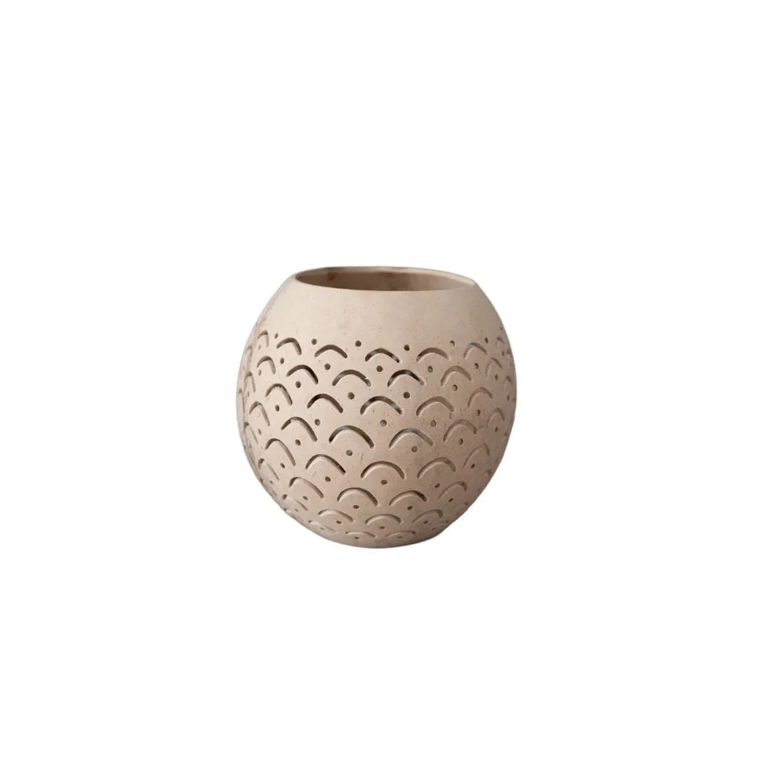 Coconut Tealight Holder | Natural 12x10cm Zoco Home