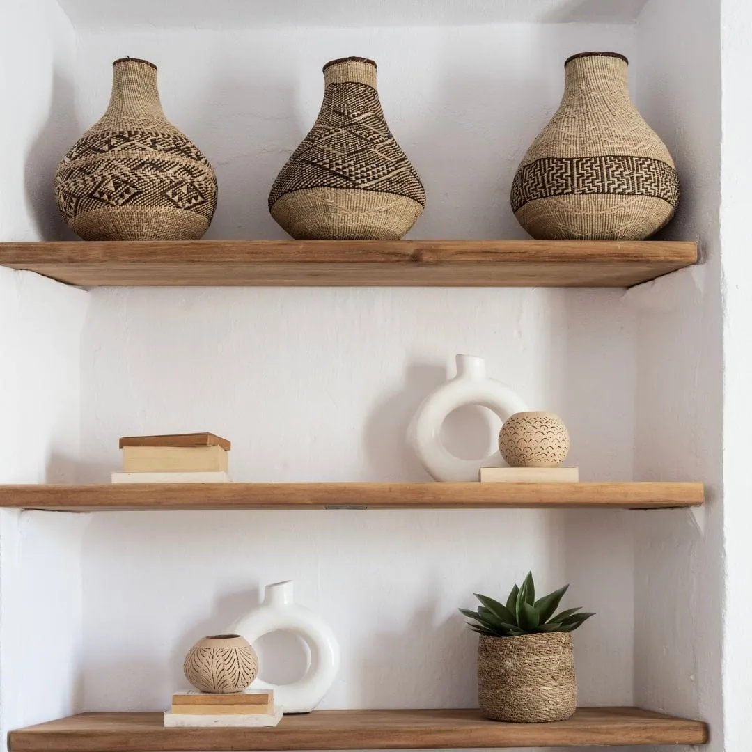 Coconut Tealight Holder | Open Bottom | Natural 12x10cm Zoco Home