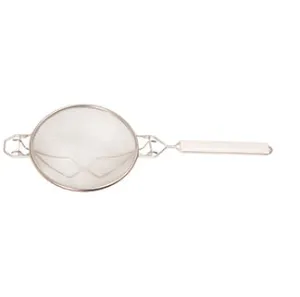 Colador Hs en Acero Inoxidable Malla doble de 20 cm Reforzado c/Mango plastico