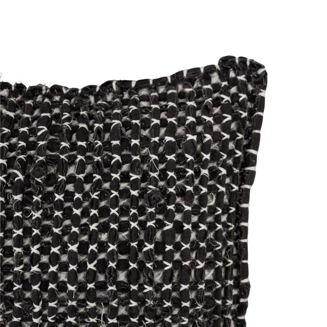 Cotton Cushion Cover Fancy | Black 50x50cm Zoco Home