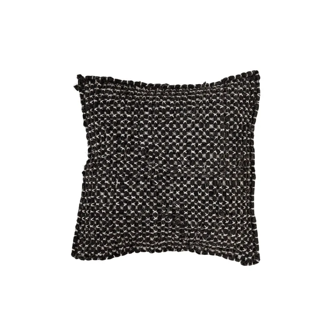 Cotton Cushion Cover Fancy | Black 50x50cm Zoco Home