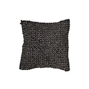 Cotton Cushion Cover Fancy | Black 50x50cm Zoco Home