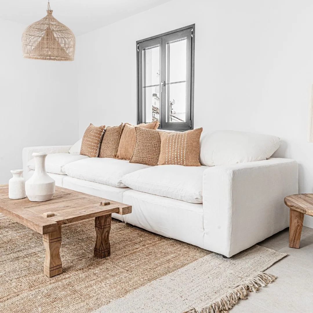Cotton Cushion Cover Fancy | Oatmeal 50x50cm Zoco Home