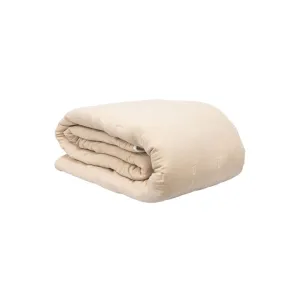Cotton Duvet Quilt | Sand/White | 260x260cm Zoco Home
