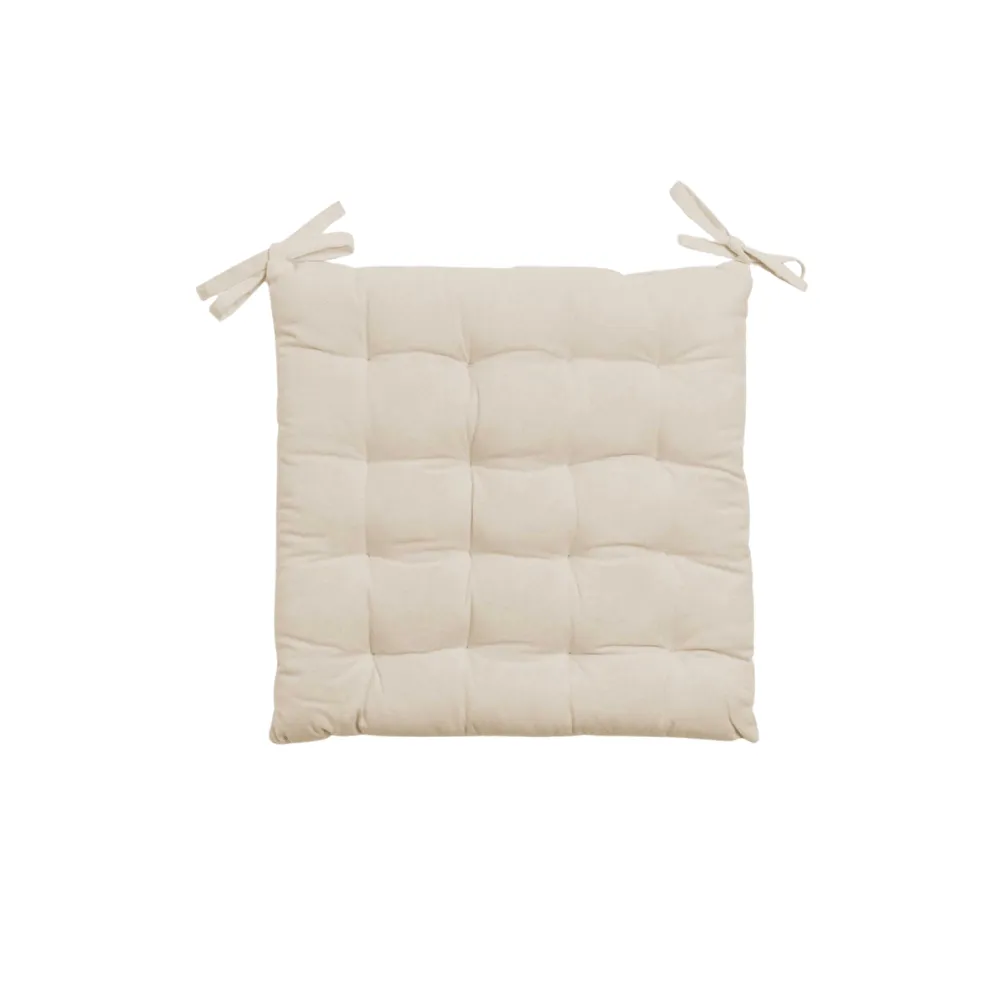 Cotton Seat Cushion | Sand 40x40x4cm Zoco Home