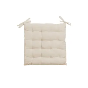 Cotton Seat Cushion | Sand 40x40x4cm Zoco Home