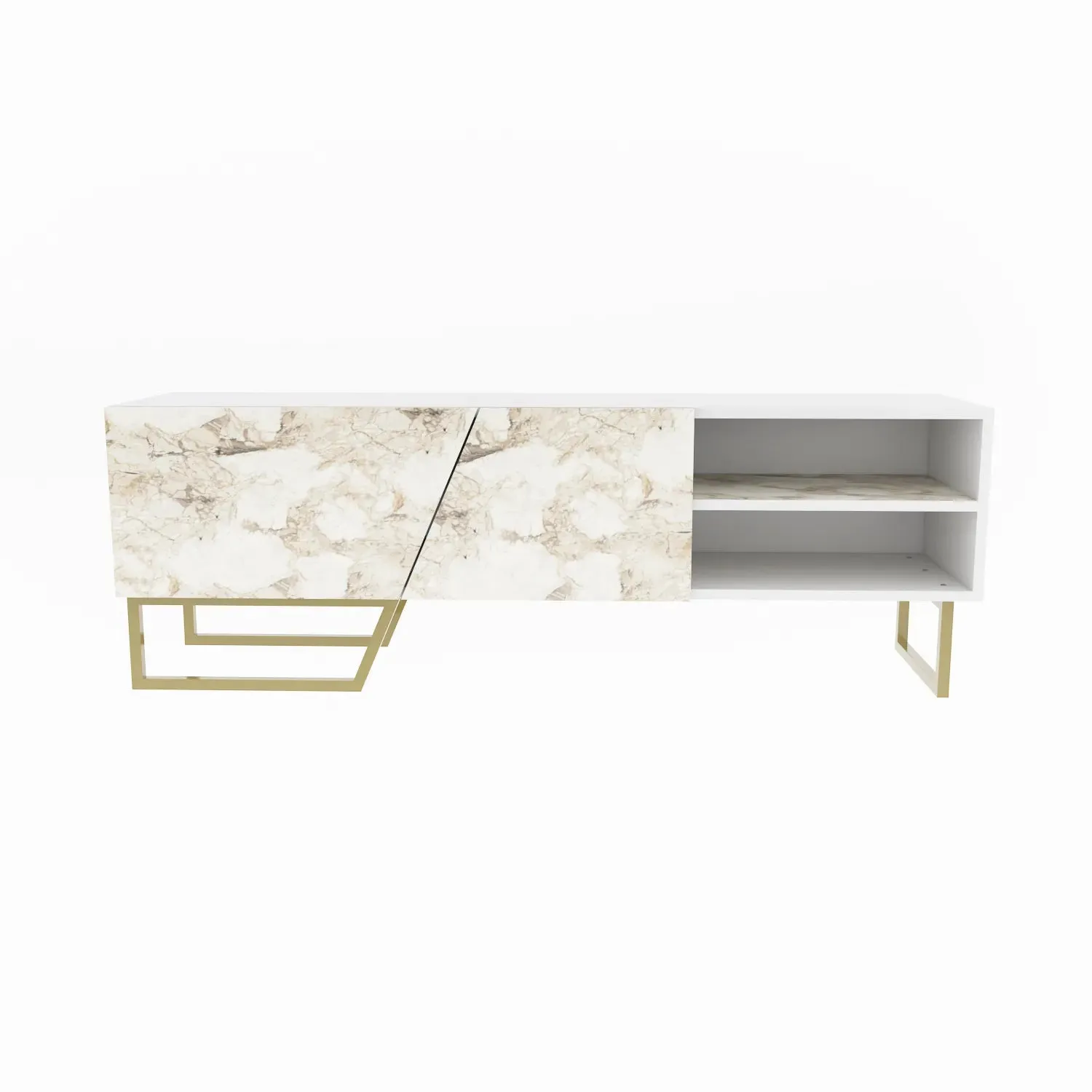 Denasse 60" Wide Modern TV Stand and Media Console Decorotika
