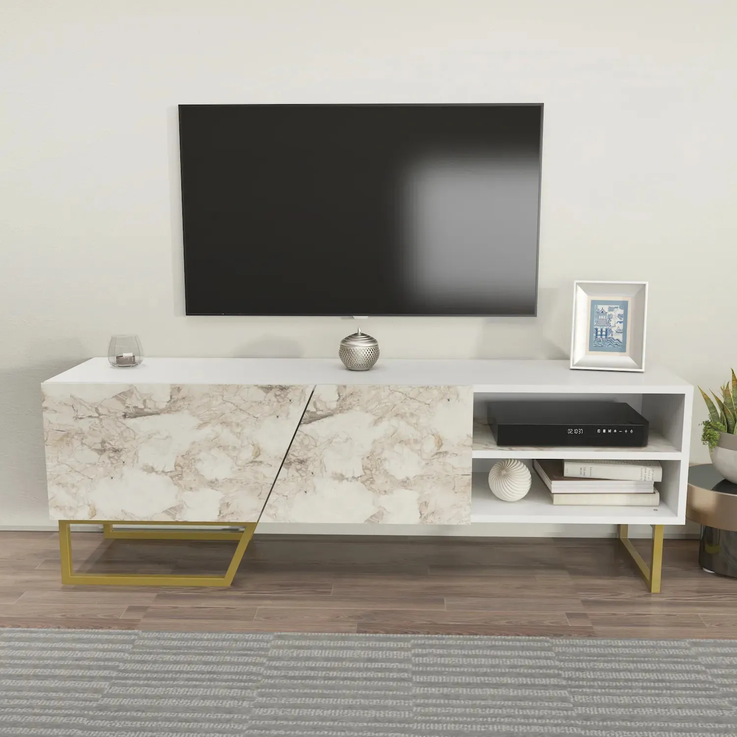 Denasse 60" Wide Modern TV Stand and Media Console Decorotika