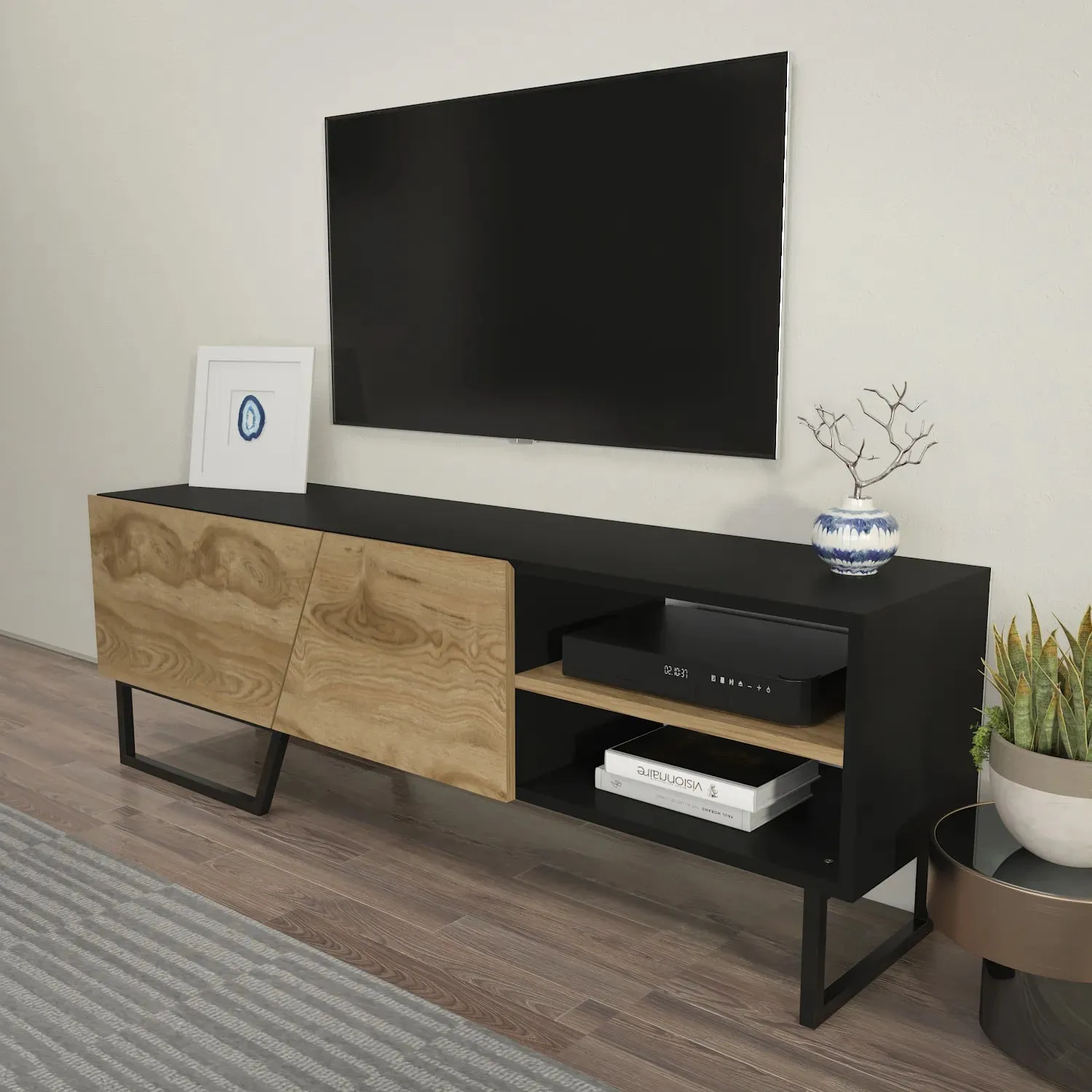 Denasse 60" Wide Modern TV Stand and Media Console Decorotika