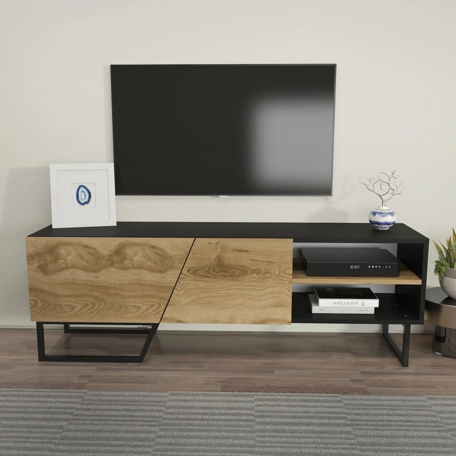 Denasse 60" Wide Modern TV Stand and Media Console Decorotika