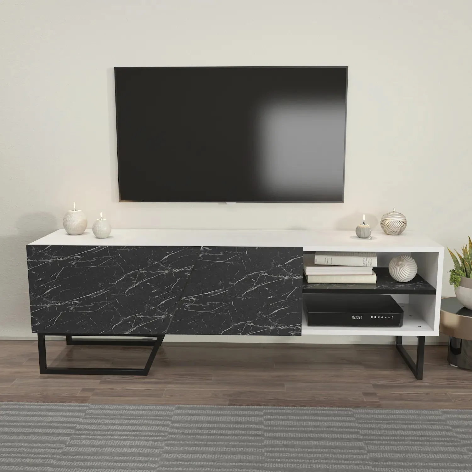 Denasse 60" Wide Modern TV Stand and Media Console Decorotika