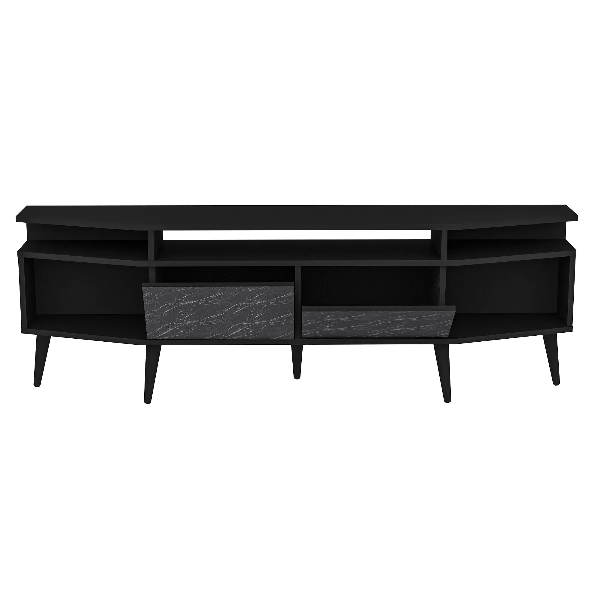 Dennis 71 in Wide Modern TV Stand Media Console with Storage for TVs up to 80 in Decorotika