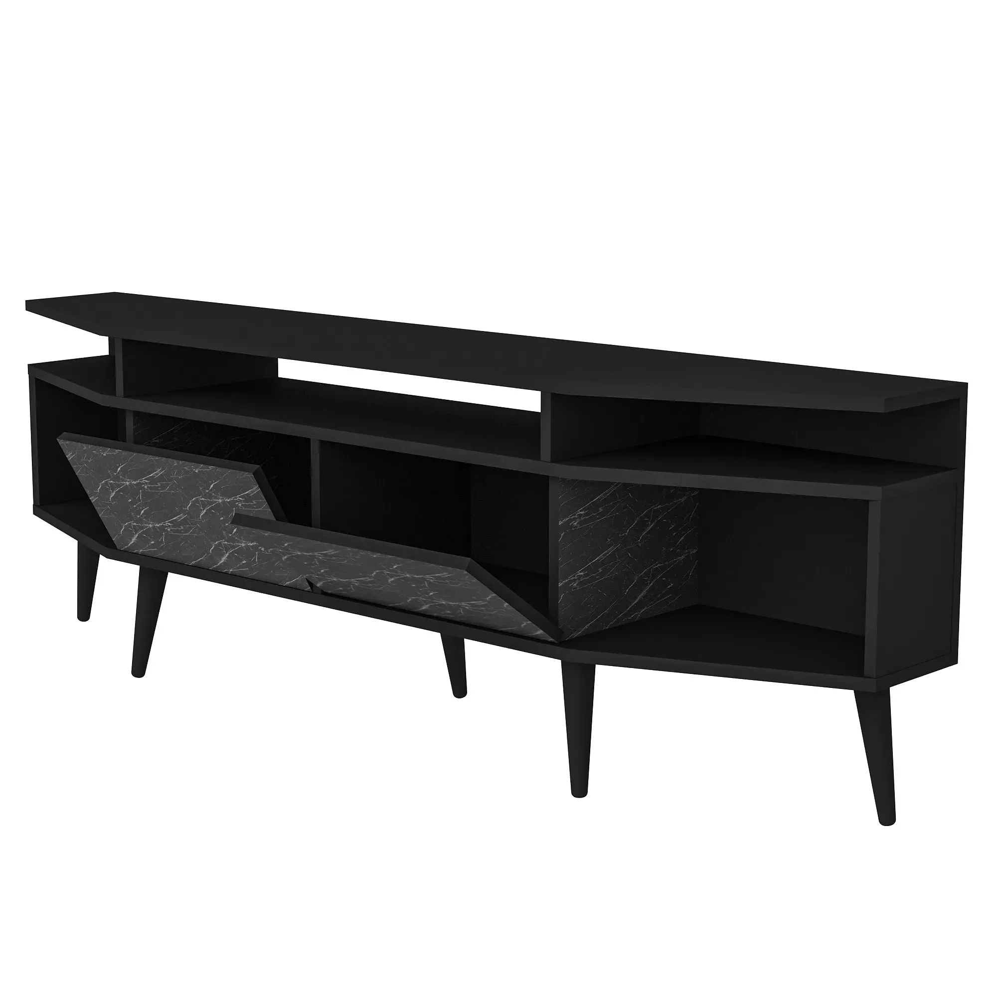 Dennis 71 in Wide Modern TV Stand Media Console with Storage for TVs up to 80 in Decorotika