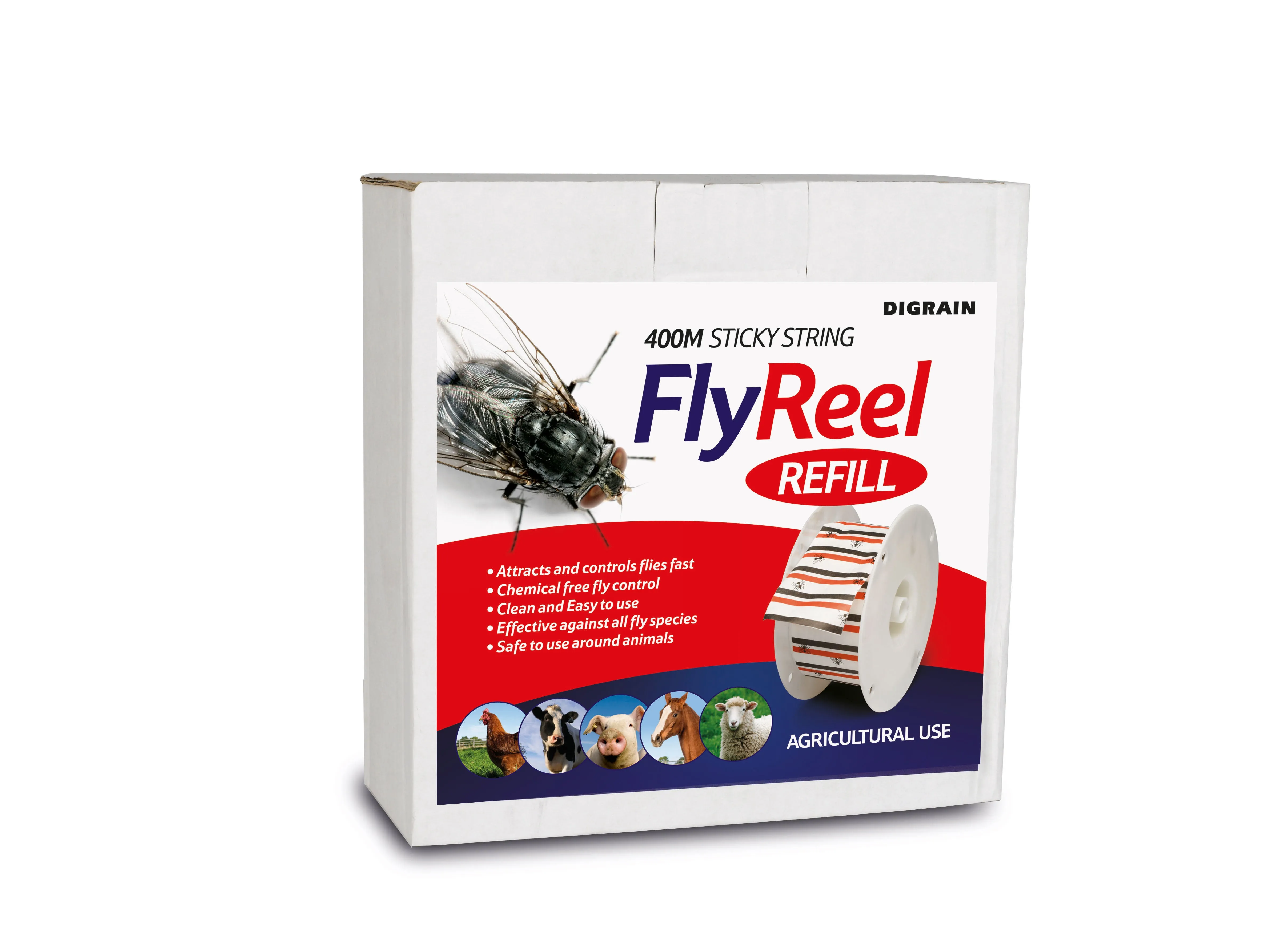Digrain Fly Reel Kit Sticky String 400m Refill
