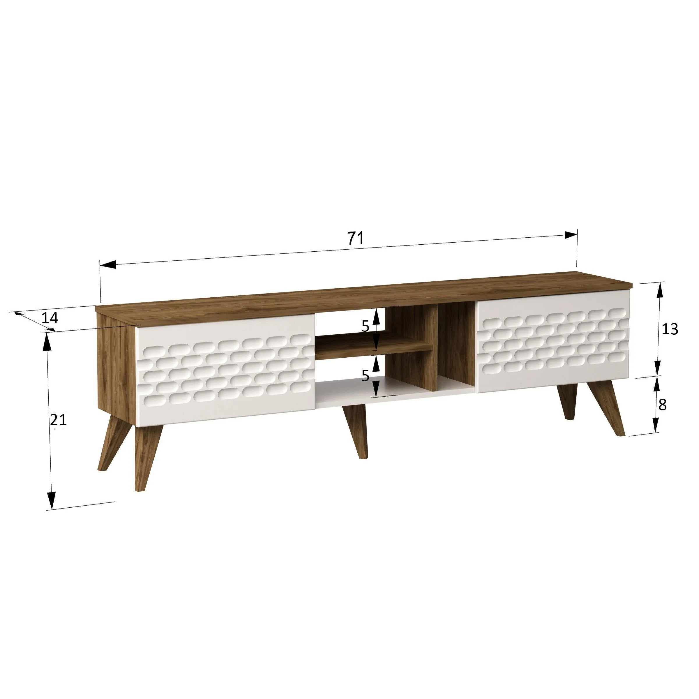 Eggea 71" Wide TV Stand & Media Console Decorotika