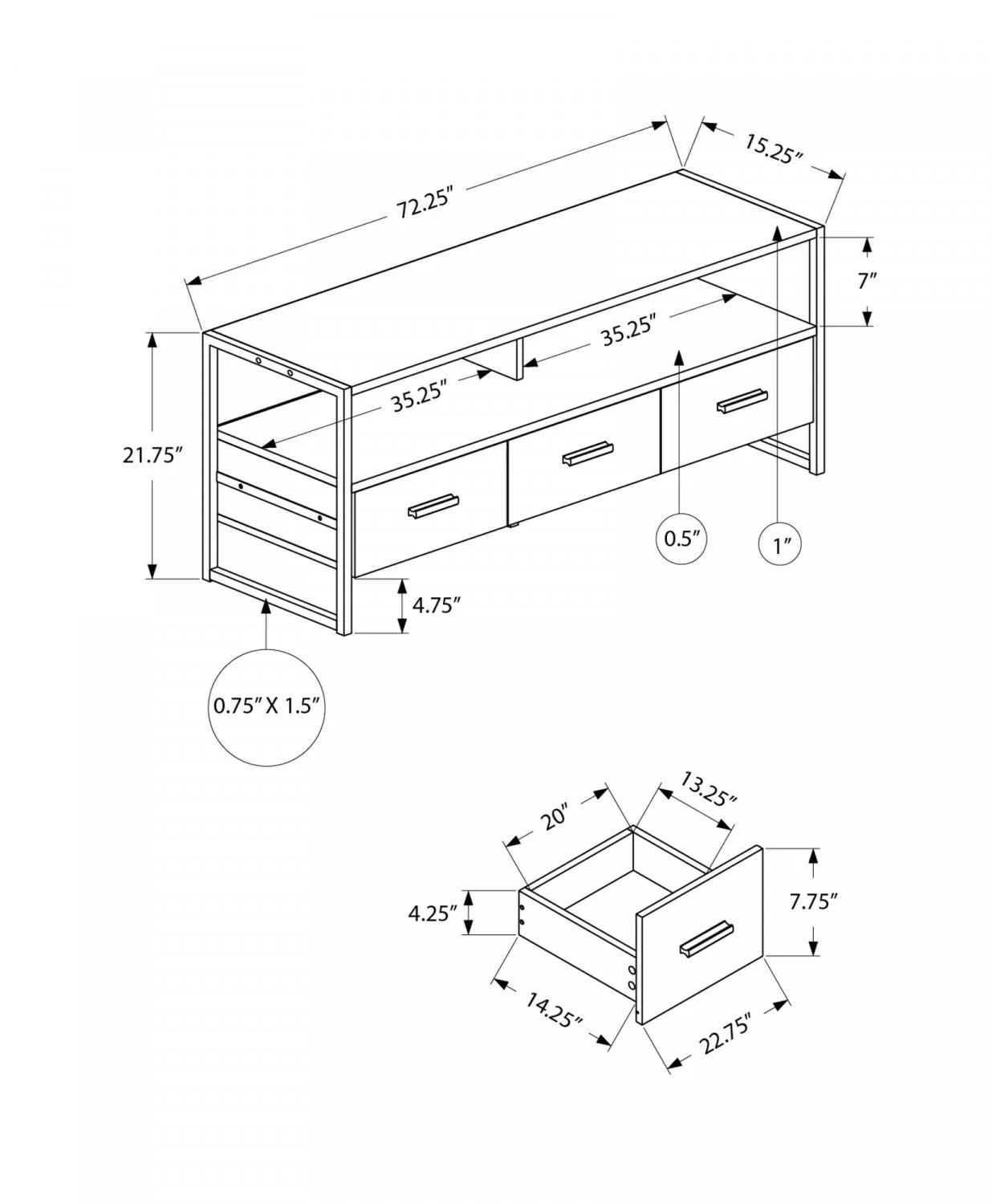 Encore TV Stand - Black