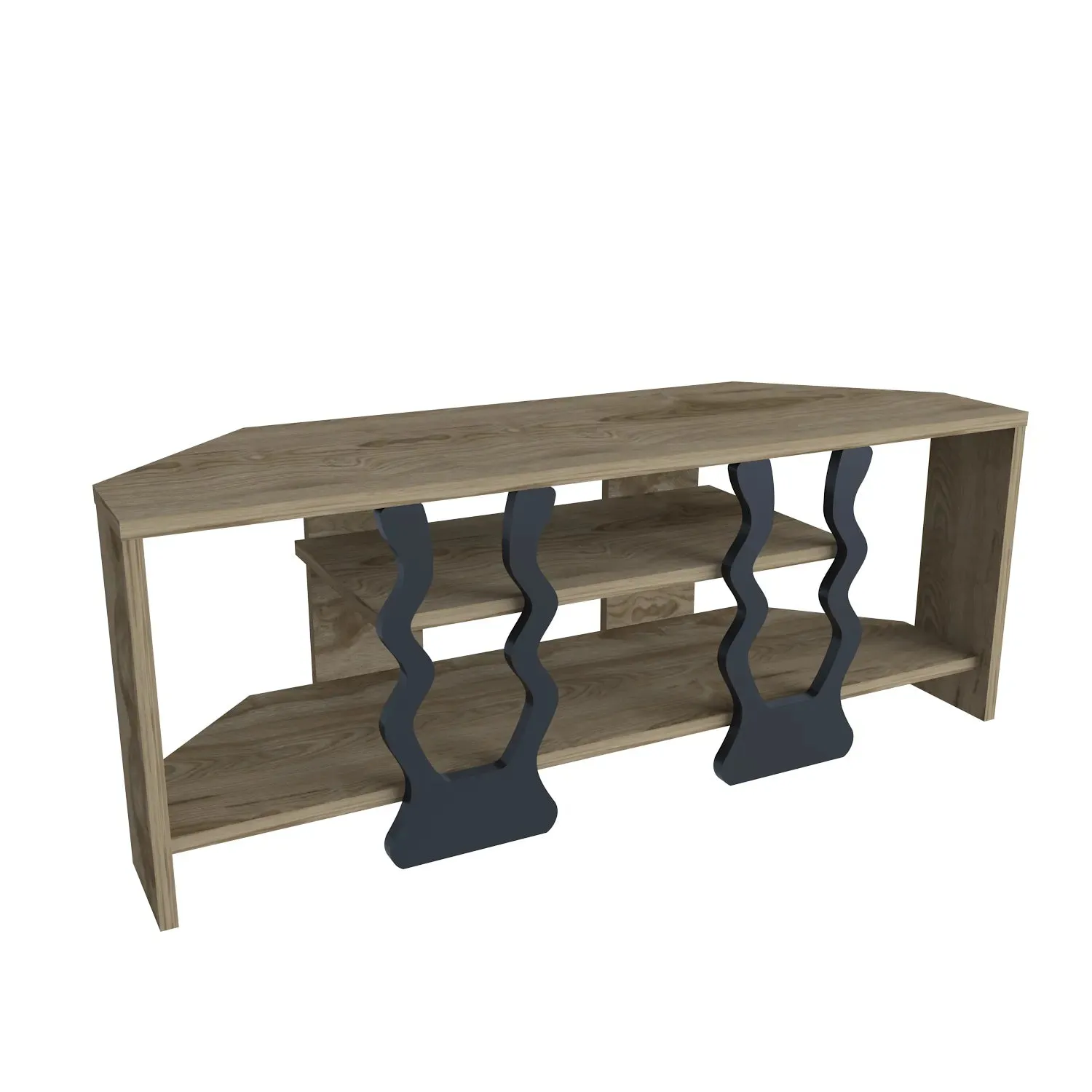 Firal 43 inch Wide Corner TV Stand Media Console for TVs up to 49 inch Decorotika