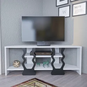 Firal 43 inch Wide Corner TV Stand Media Console for TVs up to 49 inch Decorotika