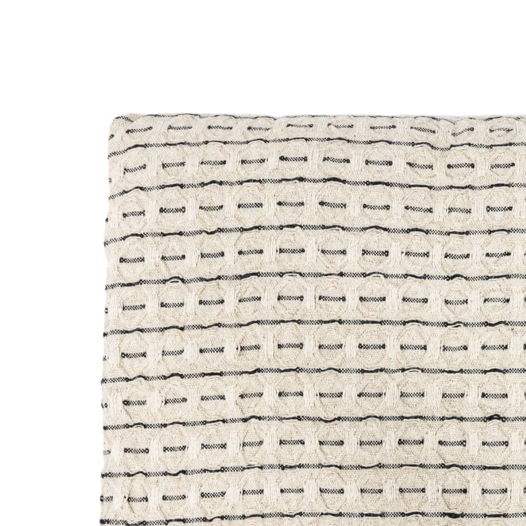Fouta Throw Dotted Line | Natural/Black | 130x200cm Zoco Home