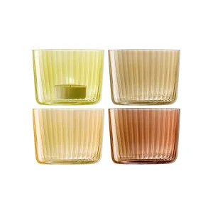Gems Tealight Holders | Amber | Set of 4