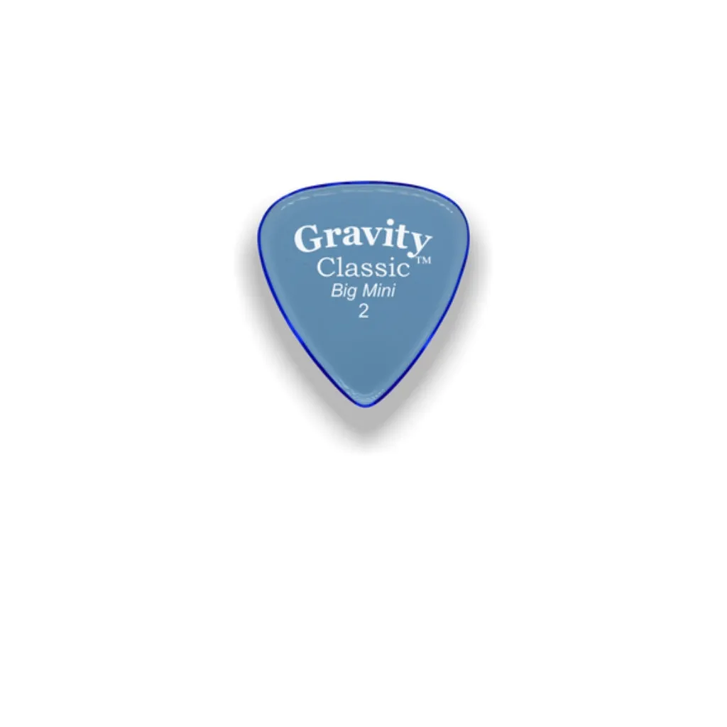 Gravity Picks Classic Big Mini 2mm Master finish unpolished Blue