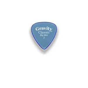 Gravity Picks Classic Big Mini 2mm Master finish unpolished Blue