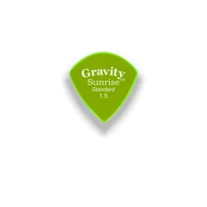 Gravity Picks Sunrise Standard 1.5 mm Polished Fluro Green