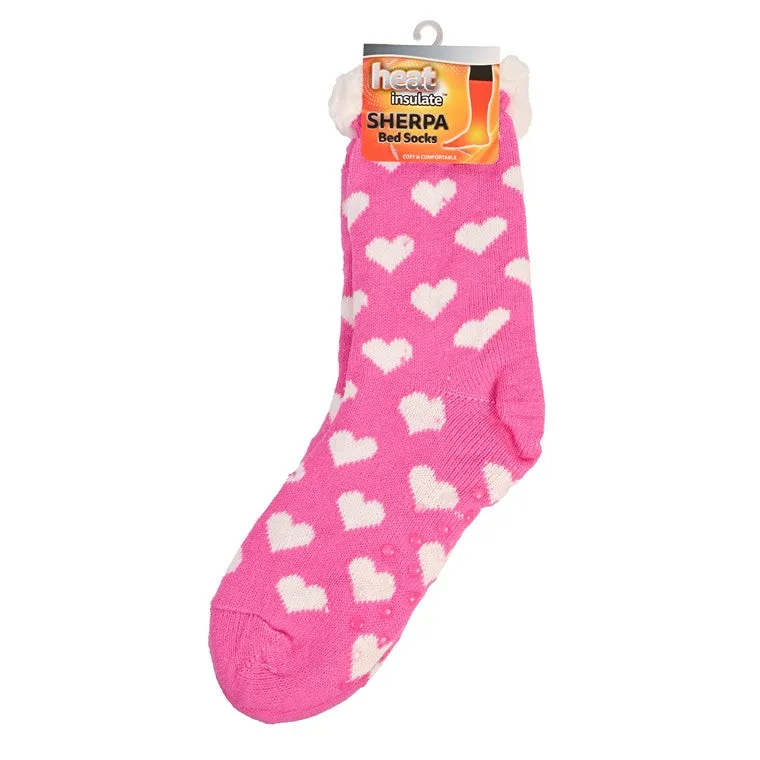 Heat Insulate, Bed Socks, Heart, Asstd