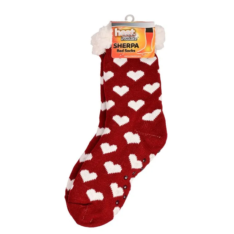 Heat Insulate, Bed Socks, Heart, Asstd