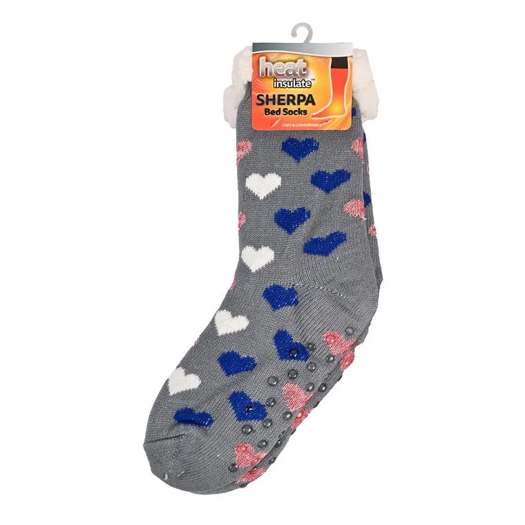 Heat Insulate, Bed Socks, Heart, Asstd