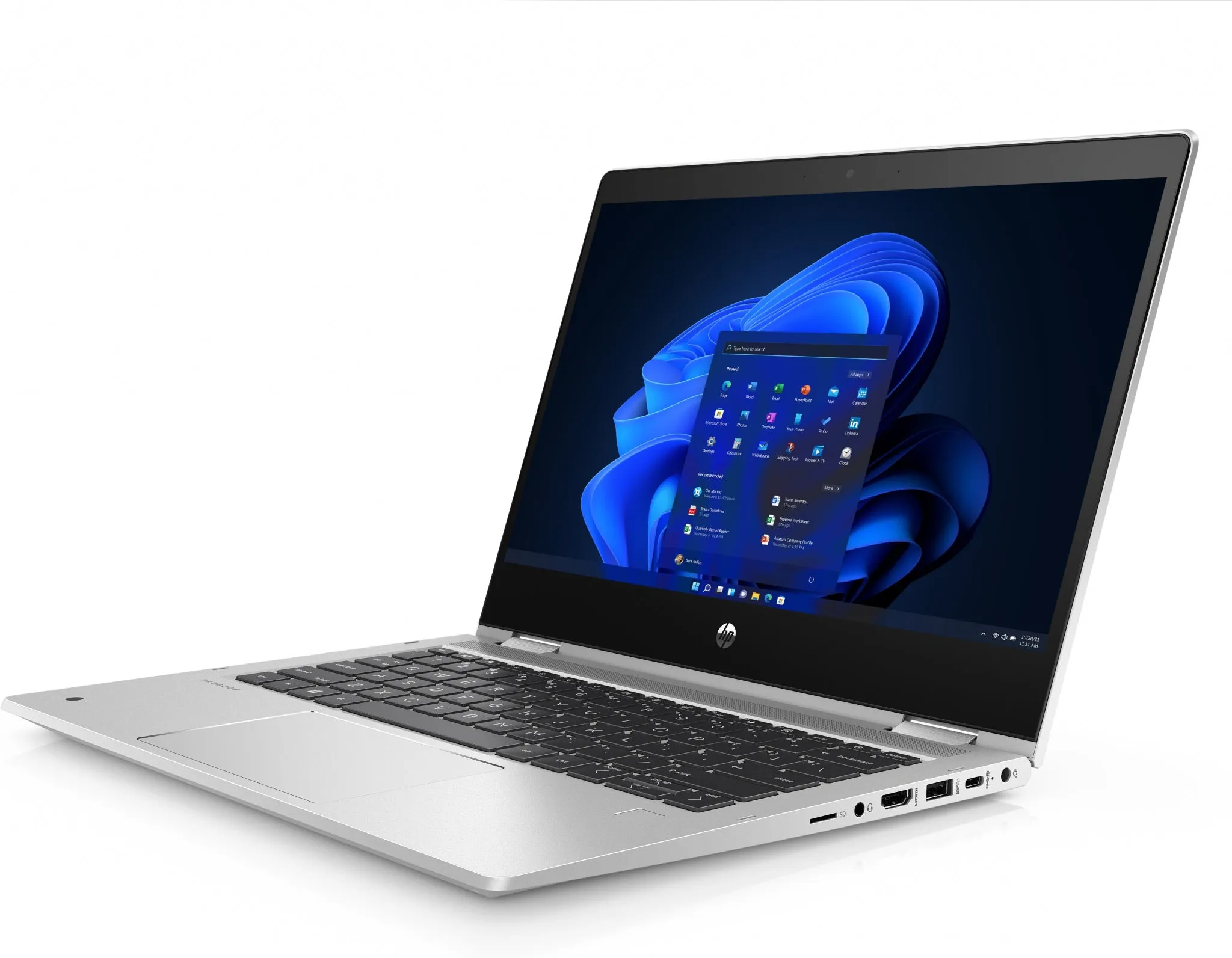 HP Pro x360 435 G9 5625U Hybrid (2-in-1) 33.8 cm (13.3") Touchscreen Full HD AMD Ryzen&#8482; 5 8 GB DDR4-SDRAM 256 GB SSD Wi-Fi 6 (802.11ax) Windows 11 Pro Silver