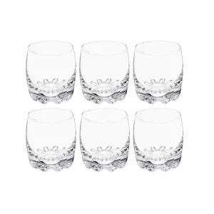 Juego de 6 Vasos Tequileros Muela Vidrio