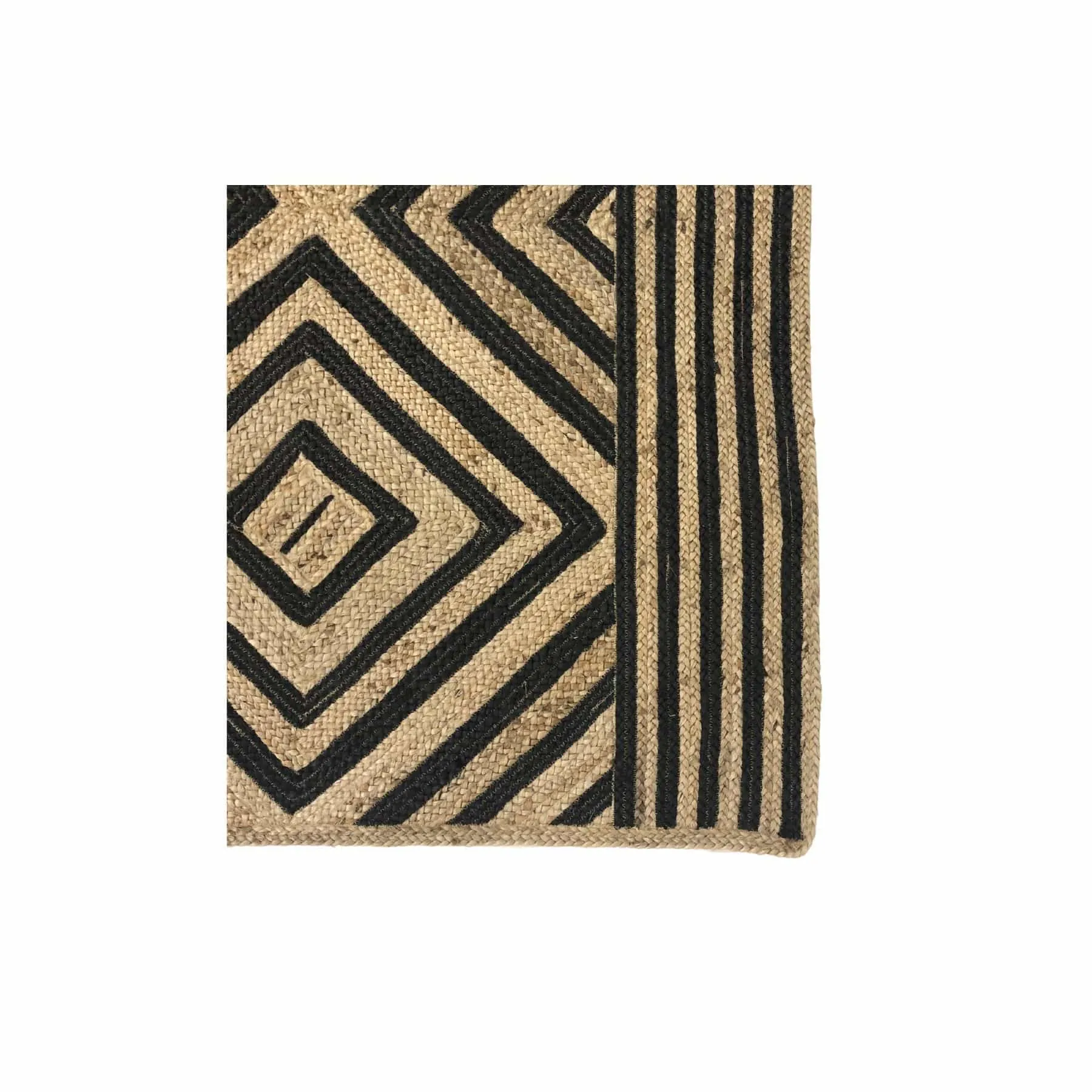 Jute Rug | Natural/Black Zoco Home
