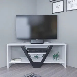 Karin 35'' wide Corner TV Stand Console Table for Up to 50 inch TVs Decorotika