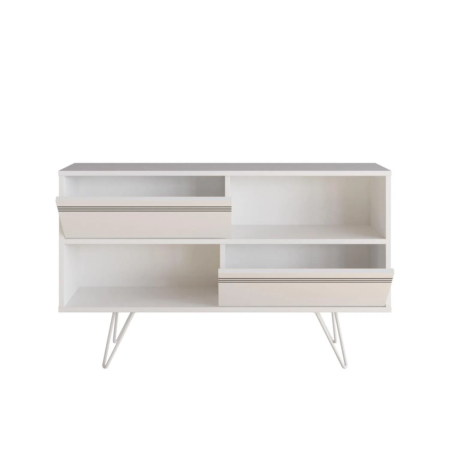 Kerby 47" Wide TV Stand & Media Console with Cabinets & Shelves for TVs up to 55" Decorotika