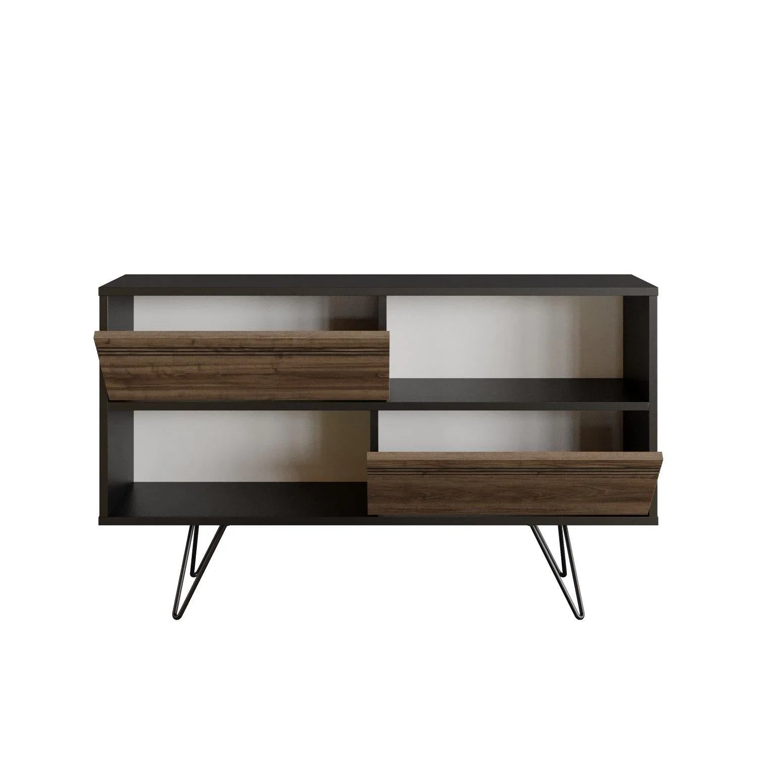 Kerby 47" Wide TV Stand & Media Console with Cabinets & Shelves for TVs up to 55" Decorotika