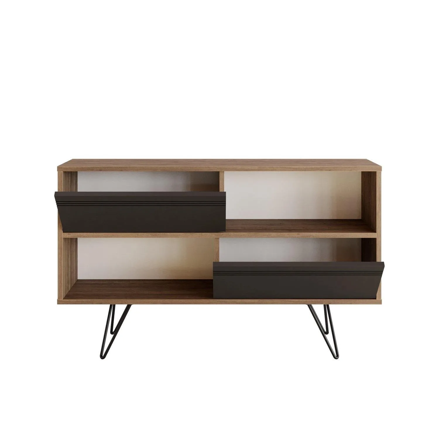Kerby 47" Wide TV Stand & Media Console with Cabinets & Shelves for TVs up to 55" Decorotika