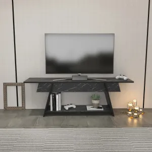 Lanca 59" Wide Minimalist TV Stand Media Console | Streamlined Design for TVs up to 68" Decorotika