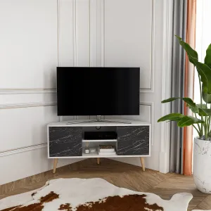 Lesson 47" Wide Corner TV Stand | Media Console Decorotika