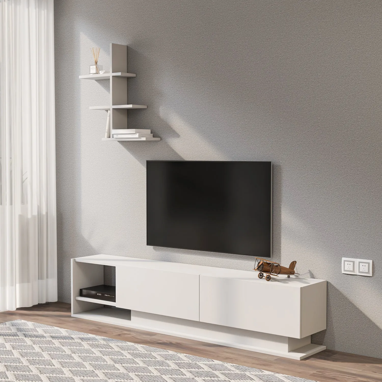 LIZA TV STAND WHITE Decorotika