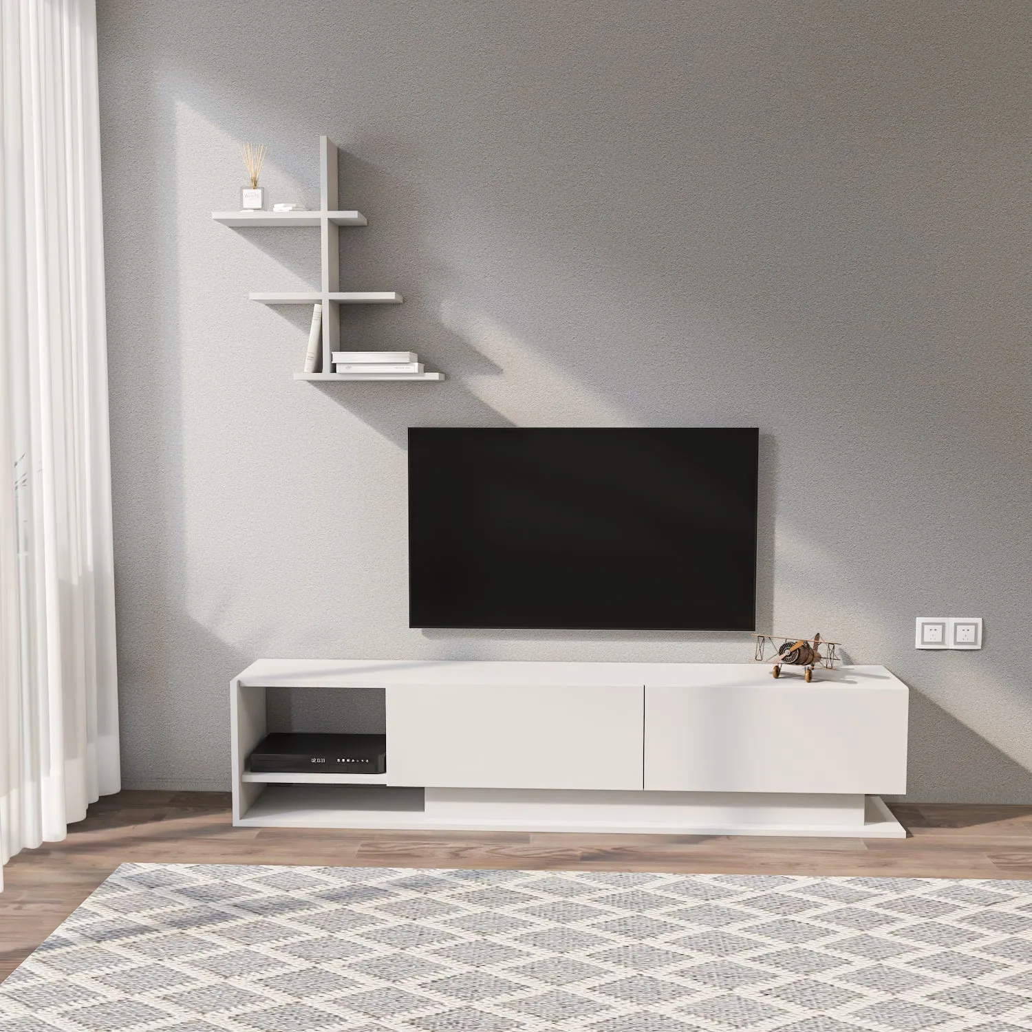 LIZA TV STAND WHITE Decorotika