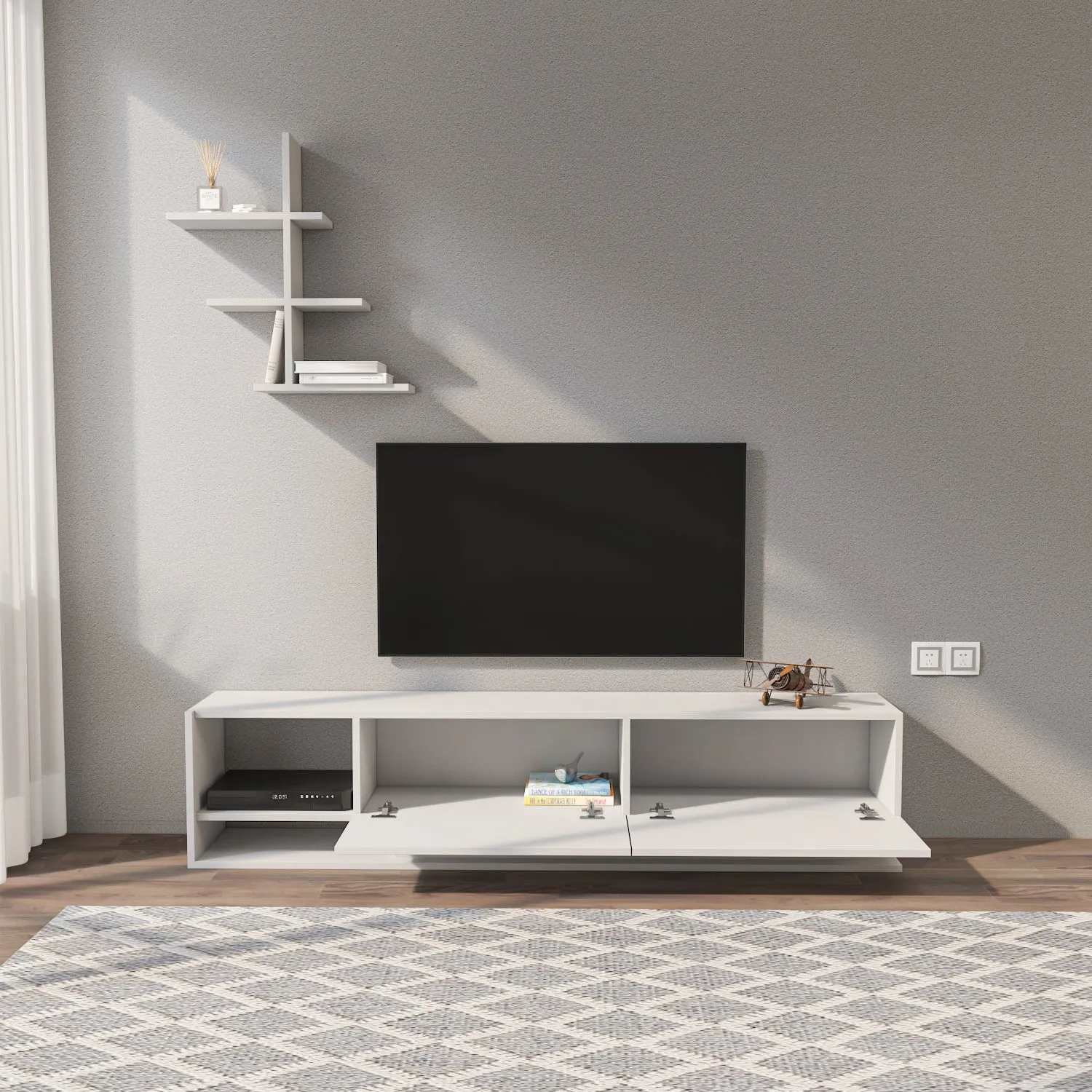 LIZA TV STAND WHITE Decorotika